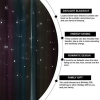 Starry Sky Blackout Sheer zavjese Djevojke Dvoslojni kućni sprat-zavjesa spavaća soba