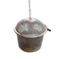 GiyBlacko spremište za skladištenje hrane od nehrđajućeg čelika Kuglični čaj za zalijevanje Cjedilo za infuziranje Mrežičarni filter list sa lancem poklopca