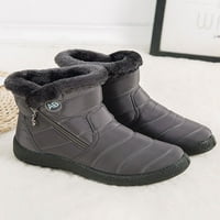 Daeful Womens zimske čizme za snijeg tople gležnjače vodootporne cipele siva veličina 5