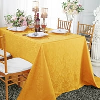 Vjenčanje posteljina Inc. 90 156 '' pravokutni jacquard damask poliester stolcloth stol poklopca - zlato