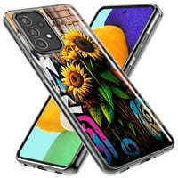 Samsung Galaxy A02S Shoototo Clear Hibrid Zaštitna futrola za telefon Sunflowers Graffiti Slikarstvo