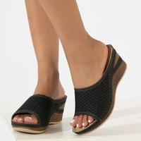 DMQupv tan sandale za žene ravne papuče za usta Boemske sandale cipele za plažu dvije remene sandale