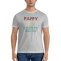 Pappy zna sve ako ne zna da čini stvari muške majice kratkih rukava sive 3x velike