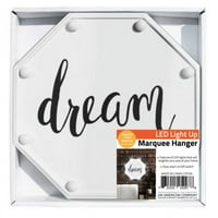 Veleprodaja bijelog i crnog Dream štampan LED markee viseći zidni znak 8