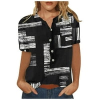 Bicoasu ženski patentni patentni patentni patentni zatvarač, majica s kratkim rukavima Summer V-izrez