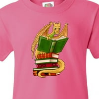 Inktastična dobro pročitana slatka zlatna zmajeva čitanje knjiga Mladi majica