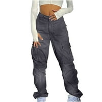Teretne hlače Žene Baggy Plus Veličina Žene Street Style Modni dizajn Sense Multi džepni kombinezon