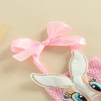 JKERTHERS Kids Girl Easster Princess Haljina 3D zec pletene rukave bez rukava mini haljine zeko kostimi