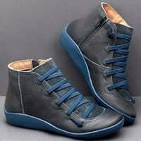 Kaubojske čizme za žene Ležerne prilike ravne kože retro čipke bočne cipele cipele cipele cipele