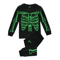 Youmylove dječje pidžamas Sleelewen skeleton pamuk u djeci postavljeni mali toddler Dark Boys Pajamas Glow Halloween Boys Set