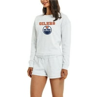 Ženski pojmovi Sport krem ​​Edmonton Oilers Crossfield Dugi rukav Top i kratke hlače