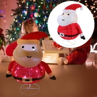 Božićna dekorativna svjetlost Santa Claus LED svjetiljka ukras atmosfera svjetlost