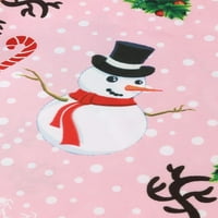 Leuncero Muns Slim Fit Festival Tunic Majica snjegnični snijeg snijeg snijeg u kalupu Ležerne prilike dolje Xmas Tops Pink Božić 2xl