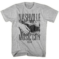 Nashville Tennessee Music City USA gitara za odrasle majica Tee