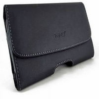 PREMIUM kožna torbica za torbicu za kancelaciju za holster za Xiaomi Pocophone F W Clip petlje - crna
