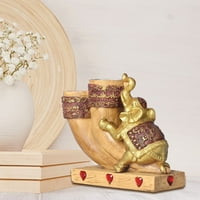 Elephant držač svijeće, slatki živopisni ukrasi s slovom Sretni kućni ukras za rukotvorine poklon vjenčanica
