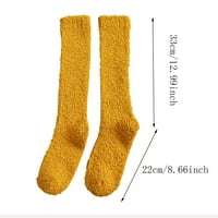Frehsky tople čarape zimske žene koraljne čarape Srednja cijev za spavanje kućište CALF čarape crne