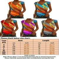 Sanviglor Dame T majica Rainbow Print The Tee Majica kratkih rukava Loose Ljetni vrhovi Holiday Tunika