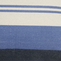 LADDHA Početna Dizajn 22 mornarsko plavo i bijelo obalno jastuk s prugastom trgu