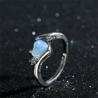 Prstenovi za žene Bijela prstena modni nakit okrugli prsten ručni kamen Opal nakit prstenovi u nakitu