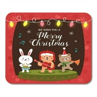 Dječji zabavljaj Božić sa slatkim crtanim likom Zoo MousePad Mouse Pad Mouse Mat