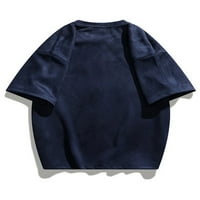 Sanviglor Muns Ljetni vrhovi kratkih rukava T majica Solid Color Majica Regular Fit Basic Tee Sport