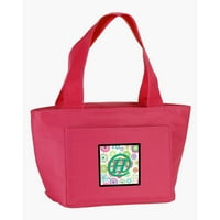 Carolines Treasures CJ2011-HPK - slovo h Cvijeće ružičasta teal zelena početna torba za ručak, višebojni
