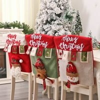Božićni pokloni Torbe Blagovaonica Božićna stolica Stražnji poklopac Santa Snowman Božićna večera za
