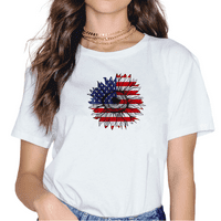 Ženska majica Daisy Majica Sunflower Majica Slatke grafičke motivacijske košulje Kratki rukavi Bijeli