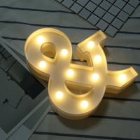 Oxdoi bavi LED lampica Abeceda lampica lampica svijetli bijela plastična slova, stojeći viseći lampica