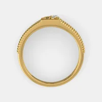 Indija Regal Charm: The Rajasvi trishool prsten u 18KT žutom zlatu, luksuzni zlatni ručni prsten za