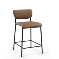 PU FAU kožne stolice za kožu, moderne visinske stolice za štandu bez rukava set od 2, pab bar sa leđima