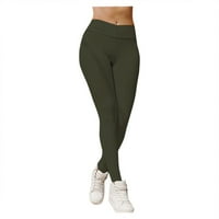 Ženske hlače Yoga hlače Fitness Sportski rastezanje visokog struka mršave joge hlače sa džepovima bijeli