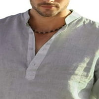 Muška povremena majica čiste boje, lagana pamučna poliesterska vlakna lako se podudaraju sa muškim košuljom