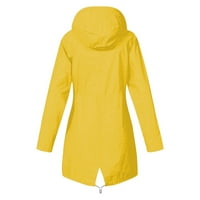 MLQIDK kišni kaput za žene vodootporan sa kapuljačom laganom ženskom jaknom za kišu na otvorenom rovovi