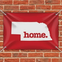 Nebraska ne Home State Solid Crvena zvanično licenciran kućni poslovni uredski znak