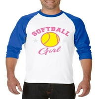 Arti - Muški majice za bejzbol majice, do veličine 3XL - Softball Girl