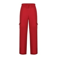 Muški fitness trkački pantalona za crtanje labavog struka džep u boji labav duks pjena