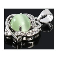 Southwit umjetna kristalna imitacija imitacija Opal ogrlice za žene djevojke Choker, platina zelena