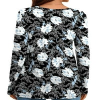 Majica GLONME V izrez za ženska ležerna za odmor tunika Bluza Comfy Tops Style-C XL