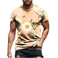CLlios muns grafički tee casual 3d print majica modni kratki rukav TOP Streetwear Crewneck T majice