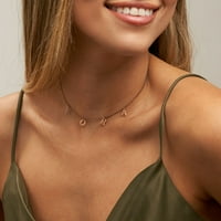 MynameneClace - Personalizirani inicijalni naziv Choker ogrlica za ženu - Prilagođeni kapitalni slovi
