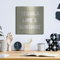 Luxe Metal Art 'Tequila, Lime i sunce' strašnim napravljenim kreacijama, metalna zidna umjetnost, 12
