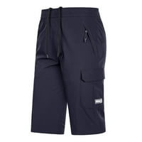 Labakihah muški kratke hlače Muška ljetna plus veličina tanka brzo sušenje na plaži Casual Sports Calf-duljine hlače tamno plava