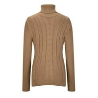 Leesechin džemperi za žensko čišćenje casual modne boje podudaranje pulover dugih rukava okrugli vrat