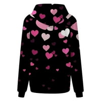 Farstey Lightning ponude današnjice za žene modni pad fleke košulje za srce pulover majice s kangaroo