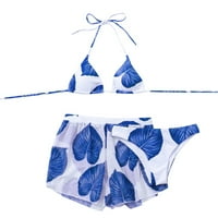 Ženski kupaći kostimi tri odijela sa donjem rublju i listom tiska Bikinis set