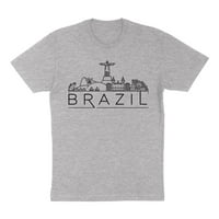 Skyline Brazil majica unise male sive boje