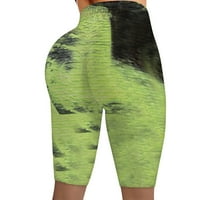 Eczipvz ženske gamaše ženske vježbe kratke hlače visokog struka plijen teretana joga hlače podižu sportske tajice osnovne bicikliste kratke hlače mint zelena, s