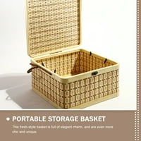 Prijenosni bambusov košaricu od prljavog kvadrata Zongzi Moon torta i jajeće poklon kutija